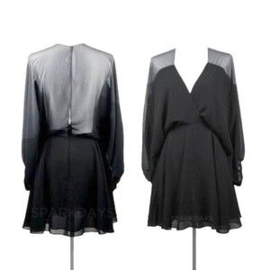 Mara Hoffman Black Flowy Formal Mini Dress | M